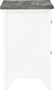 vidaXL - Nachtkastje - 38x28x45 - cm - paulowniahout - grijs - en - wit