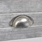 vidaXL - Nachtkastje - 38x28x45 - cm - paulowniahout - grijs - en - wit