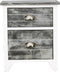 vidaXL - Nachtkastje - 38x28x45 - cm - paulowniahout - grijs - en - wit