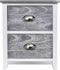 vidaXL - Nachtkastje - 38x28x45 - cm - paulowniahout - grijs - en - wit