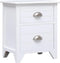 vidaXL - Nachtkastje - 38x28x45 - cm - paulowniahout - wit