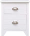 vidaXL - Nachtkastje - 38x28x45 - cm - paulowniahout - wit