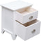 vidaXL - Nachtkastje - 38x28x45 - cm - paulowniahout - wit