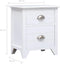 vidaXL - Nachtkastje - 38x28x45 - cm - paulowniahout - wit