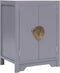 vidaXL - Nachtkastje - 38x28x52 - cm - paulowniahout - grijs