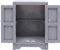 vidaXL - Nachtkastje - 38x28x52 - cm - paulowniahout - grijs