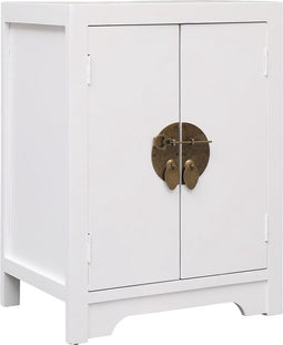 vidaXL - Nachtkastje - 38x28x52 - cm - paulowniahout - wit