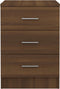 vidaXL - Nachtkastje - 38x35x56 - cm - bewerkt - hout - bruin - eikenkleur