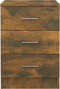 vidaXL - Nachtkastje - 38x35x56 - cm - bewerkt - hout - gerookt - eikenkleurig