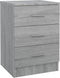 vidaXL - Nachtkastje - 38x35x56 - cm - bewerkt - hout - grijs - sonoma - eikenkleurig