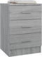 vidaXL - Nachtkastje - 38x35x56 - cm - bewerkt - hout - grijs - sonoma - eikenkleurig