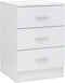 vidaXL - Nachtkastje - 38x35x56 - cm - bewerkt - hout - hoogglans - wit