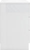 vidaXL - Nachtkastje - 38x35x56 - cm - bewerkt - hout - hoogglans - wit