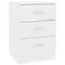 vidaXL - Nachtkastje - 38x35x56 - cm - bewerkt - hout - hoogglans - wit