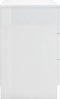 vidaXL - Nachtkastje - 38x35x56 - cm - bewerkt - hout - hoogglans - wit