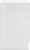 vidaXL - Nachtkastje - 38x35x56 - cm - bewerkt - hout - hoogglans - wit