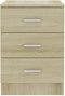 vidaXL - Nachtkastje - 38x35x56 - cm - bewerkt - hout - sonoma - eikenkleurig