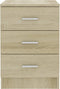 vidaXL - Nachtkastje - 38x35x56 - cm - bewerkt - hout - sonoma - eikenkleurig
