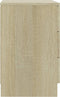 vidaXL - Nachtkastje - 38x35x56 - cm - bewerkt - hout - sonoma - eikenkleurig