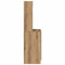 vidaXL - Nachtkastje - 39x35x125 - cm - bewerkt - hout - artisanaal - eikenkleur