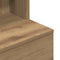 vidaXL - Nachtkastje - 39x35x125 - cm - bewerkt - hout - artisanaal - eikenkleur