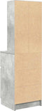 vidaXL - Nachtkastje - 39x35x125 - cm - bewerkt - hout - betongrijs