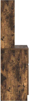 vidaXL - Nachtkastje - 39x35x125 - cm - bewerkt - hout - gerookt - eikenkleurig