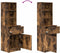 vidaXL - Nachtkastje - 39x35x125 - cm - bewerkt - hout - gerookt - eikenkleurig