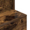 vidaXL - Nachtkastje - 39x35x125 - cm - bewerkt - hout - gerookt - eikenkleurig