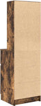 vidaXL - Nachtkastje - 39x35x125 - cm - bewerkt - hout - gerookt - eikenkleurig