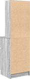 vidaXL - Nachtkastje - 39x35x125 - cm - bewerkt - hout - grijs - sonoma - eikenkleurig