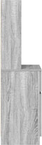 vidaXL - Nachtkastje - 39x35x125 - cm - bewerkt - hout - grijs - sonoma - eikenkleurig