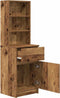 vidaXL - Nachtkastje - 39x35x125 - cm - bewerkt - hout - oud - houtkleurig