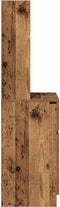 vidaXL - Nachtkastje - 39x35x125 - cm - bewerkt - hout - oud - houtkleurig