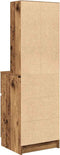 vidaXL - Nachtkastje - 39x35x125 - cm - bewerkt - hout - oud - houtkleurig