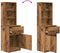 vidaXL - Nachtkastje - 39x35x125 - cm - bewerkt - hout - oud - houtkleurig
