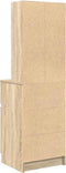 vidaXL - Nachtkastje - 39x35x125 - cm - bewerkt - hout - sonoma - eikenkleurig