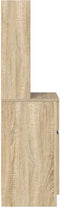 vidaXL - Nachtkastje - 39x35x125 - cm - bewerkt - hout - sonoma - eikenkleurig