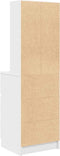vidaXL - Nachtkastje - 39x35x125 - cm - bewerkt - hout - wit