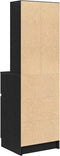 vidaXL - Nachtkastje - 39x35x125 - cm - bewerkt - hout - wit