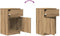vidaXL - Nachtkastje - 39x35x65 - cm - bewerkt - hout - artisanaal - eikenkleur