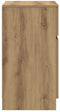 vidaXL - Nachtkastje - 39x35x65 - cm - bewerkt - hout - artisanaal - eikenkleur