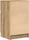 vidaXL - Nachtkastje - 39x35x65 - cm - bewerkt - hout - artisanaal - eikenkleur