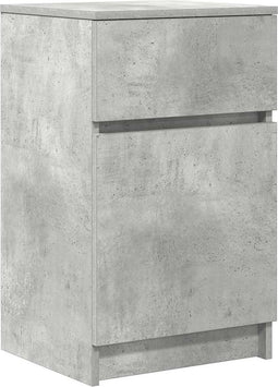 vidaXL - Nachtkastje - 39x35x65 - cm - bewerkt - hout - betongrijs