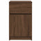 vidaXL - Nachtkastje - 39x35x65 - cm - bewerkt - hout - bruin - eikenkleur