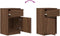 vidaXL - Nachtkastje - 39x35x65 - cm - bewerkt - hout - bruin - eikenkleur