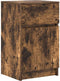 vidaXL - Nachtkastje - 39x35x65 - cm - bewerkt - hout - gerookt - eikenkleurig