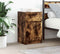vidaXL - Nachtkastje - 39x35x65 - cm - bewerkt - hout - gerookt - eikenkleurig