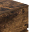 vidaXL - Nachtkastje - 39x35x65 - cm - bewerkt - hout - gerookt - eikenkleurig