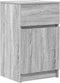 vidaXL - Nachtkastje - 39x35x65 - cm - bewerkt - hout - grijs - sonoma - eikenkleur